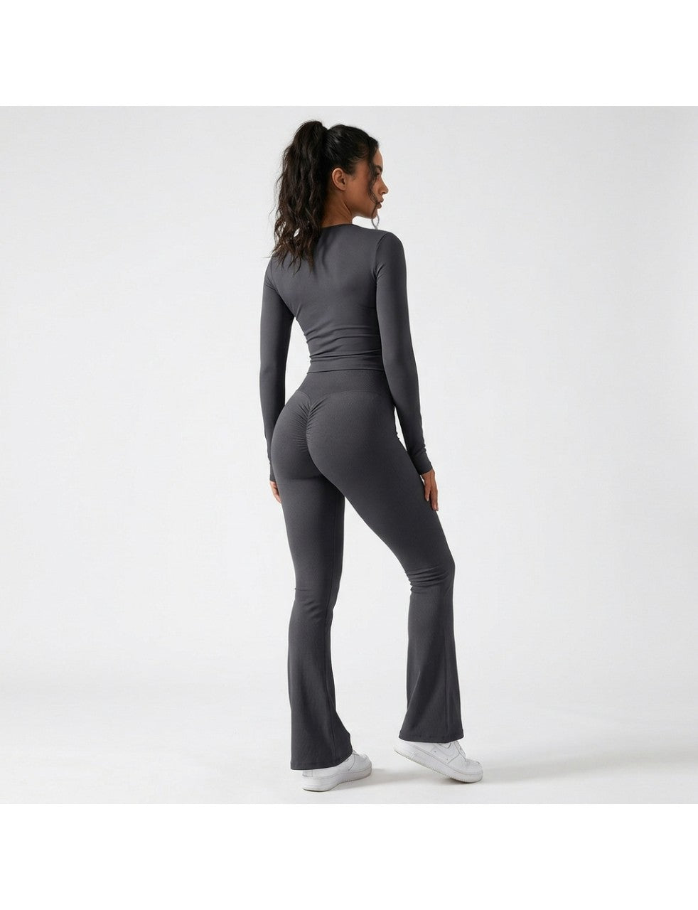 Flared Leggings mit Scrunch Back